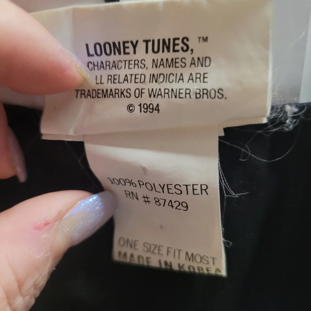 Looney Tunes Easter Vest‎ Bugs Bunny Daffy Duck Tweety Vintage 90s osfm large - Picture 3 of 8